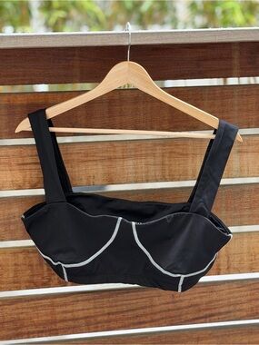 We Wore What Danielle Bernstein Scoop Crop Top Black Size Large